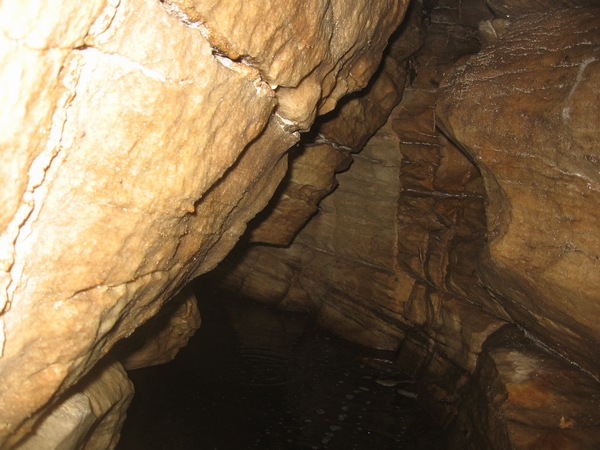 Mervyn Cave tight passage.
